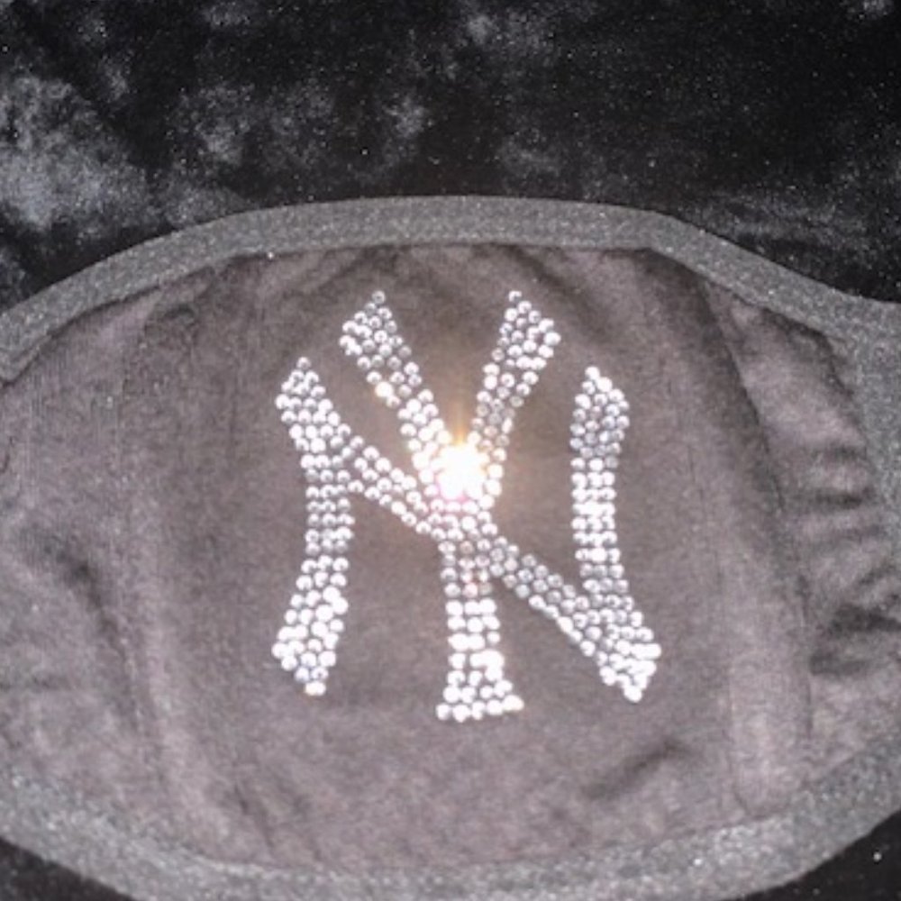 New York Bling Rhinestone Mask - Picture 2 of 2